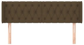 vidaXL Κεφαλάρι με Πτερύγια Σκούρο Καφέ 163x16x78/88 εκ. Υφασμάτινο