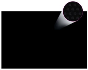 Ορθογώνιο Ισοθερμικό Κάλυμμα Πισίνας 6x4m Μαύρο - Ανθρακί