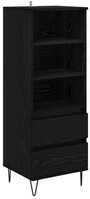 vidaXL Highboard Μαύρη Οξυά 40 x 36 x 110 εκ. Επεξεργασμένο ξύλο