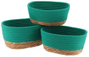 Καλάθι Ψάθινο Tahitian (Σετ 3Τμχ) 06.84164267 Veraman-Natural Cotton,Wicker