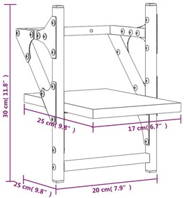 ΡΑΦΙΑ ΤΟΙΧΟΥ ΜΕ ΜΠΑΡΑ 2 ΤΕΜ. ΚΑΠΝΙΣΤΗ ΔΡΥΣ 20X25X30 ΕΚ. 836230