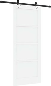 vidaXL Συρόμενη Πόρτα ORKDAL 83 x 202 εκ. Μασίφ Ξύλο Πεύκου Λευκό