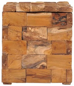 vidaXL Σκαμπό Αποθήκευσης από Μασίφ Ξύλο Teak