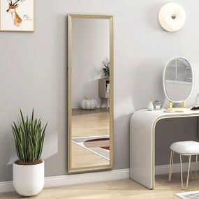 Ολόσωμος καθρέφτης, ευέλικτη τοποθέτηση, 160 x 50 cm, χρυσός τόνος