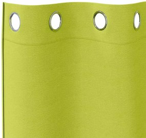 vidaXL Κουρτίνες Μαύρης Ύφανσης με Δαχτυλίδια 2 pcs Πράσινο