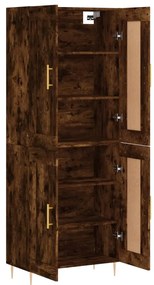 vidaXL Ντουλάπι Καπνιστή Δρυς 69,5x34x180 εκ. από Επεξεργασμένο Ξύλο