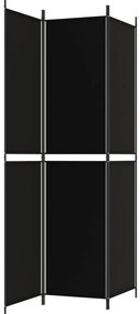 vidaXL Διαχωριστικό Δωματίου με 3 Πάνελ Μαύρο 150x220 εκ. από Ύφασμα