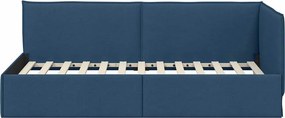 vidaXL Κρεβάτι Γωνίας Μπλε 100 x 200 cm ύφασμα