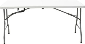 Τραπέζι catering Rodeo pakoworld πτυσσόμενο-βαλίτσα λευκό 240x76x74εκ