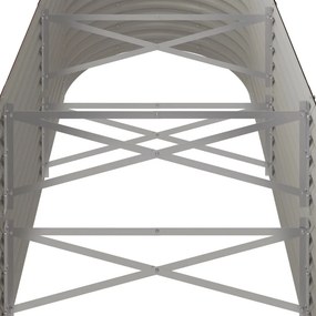 vidaXL Ζαρντινιέρα Καφέ 224x40x36 εκ. Γαλβανισμένος χάλυβας