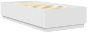 vidaXL Σκελετός Κρεβατιού Λευκό 100 x 200 cm Επεξεργασμένο ξύλο