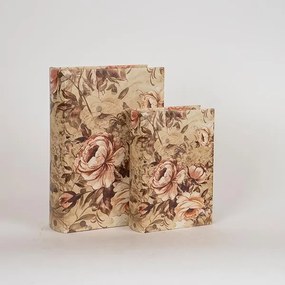 S/2 ΚΟΥΤΙΑ ΒΙΒΛΙΑ ΞΥΛΙΝΑ ΜΠΕΖ 19x8x27cm