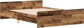vidaXL Πλαίσιο κρεβατιού χωρίς στρώμα 135x190 εκ. Επεξεργασμένο Ξύλο