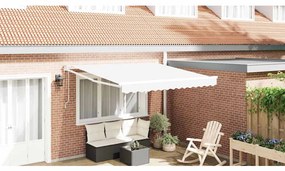 vidaXL Αυτόματη Ανακλινόμενη Τέντα Λευκή 350 x 250 εκ.