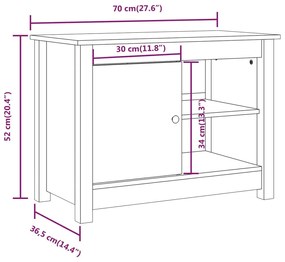 ΈΠΙΠΛΟ ΤΗΛΕΟΡΑΣΗΣ ΓΚΡΙ 70X36,5X52 ΕΚ. ΑΠΟ ΜΑΣΙΦ ΞΥΛΟ ΠΕΥΚΟΥ 814581