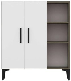 Παπουτσοθήκη - Ντουλάπι Viva 475OLV1619 90x32x105cm Walnut-White Μοριοσανίδα, Μελαμίνη