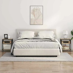 vidaXL Κομοδίνο 2 pcs Δρύς Sonoma 38 x 30 x 48 εκ. Επεξεργασμένο ξύλο