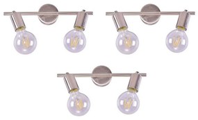 Σποτ Οροφής - Τοίχου Soma (Σετ 3Τμχ) 77-8861 33x12x8cm 2xE27 60W Nickel Homelighting