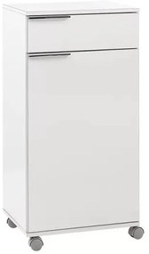 Ντουλάπι Diamond Megapap τροχήλατο σε λευκό 50x40x100εκ. GP009-0045-GP009-0045-Λευκό GP009-0045