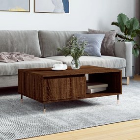 vidaXL Τραπεζάκι Σαλονιού Καφέ Δρυς 90x60x35εκ. από Επεξεργασμ. Ξύλο