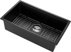 VEVOR 76 cm Granite Kitchen Sink Undermount Single Bowl Drop-In Basin for RV Bar