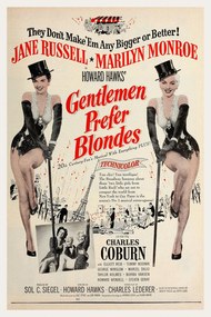 Εκτύπωση έργου τέχνης Gentlemen Prefer Blondes / Marilyn Monroe (Retro Movie), (26.7 x 40 cm)