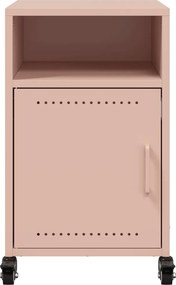vidaXL Κομοδίνα 2 τεμ. Ροζ 36x39x59 εκ. από Χάλυβα