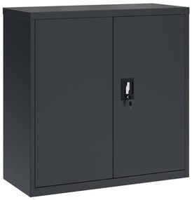 vidaXL Αρχειοθήκη Ανθρακί 90 x 40 x 130 εκ. Ατσάλινη