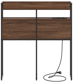 vidaXL Κεφαλάρι Αποθήκης Καφέ δρυς 75 cm Επεξεργασμένο ξύλο