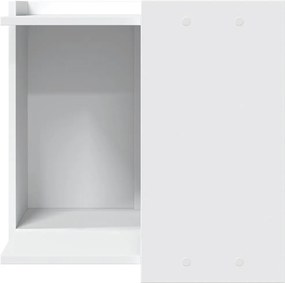 vidaXL Τουαλέτα Γάτας Περίφραξη Λευκό 53x53x51 εκ. Επεξεργασμ. Ξύλο