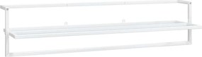vidaXL Βάση για Πετσέτες Επιτοίχια Λευκή 95 x 25 x 22 εκ. Σιδερένια