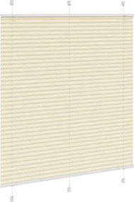 vidaXL Πλισέ περσίδα Κρέμα 115x100 cm Πλάτος υφάσματος 114,4 cm