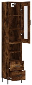 vidaXL Ντουλάπι Καπνιστή δρυς 34,5x34x180 εκ. από Επεξεργασμένο Ξύλο