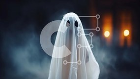 Intra Συλλεκτικό Ξύλινο Παζλ Plywood  4mm - Φάντασμα για το Halloween με κεριά Σε Ξύλινο Κουτί - Διαστάσεις: 10x10 cm – 25 κομμάτια