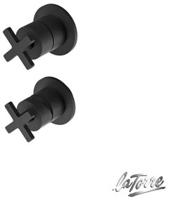 La Torre ELLE CROSS Μίκτης εντοιχισμού με εκτροπέα 2/3 εξόδων Black Matt