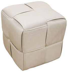 Σκαμπό Line 40.0163 40x40x40cm Cream Zita Plus Ύφασμα