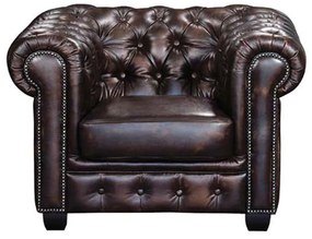 Πολυθρόνα Chesterfield Brown 689 E9574,1 103X92X72 cm Δέρμα