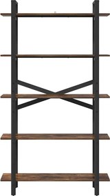 vidaXL Ράφι Βιβλίων Καπνιστό Δρύς 100 x 33,5 x 178 εκ