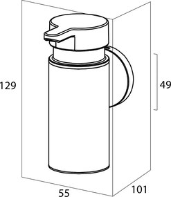 Tiger Noon Δοχείο Κρεμοσάπουνου Επιτοίχιο 135 ml Chrome 1320930346