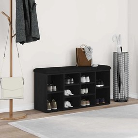 vidaXL Παγκάκι Αποθήκευσης Μαύρο Δρυς 100x30x48 εκ. Επεξεργασμένο Ξύλο