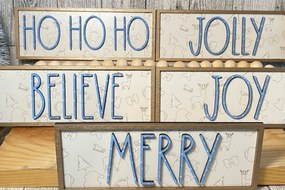 Σετ των 2 Intra απο ξύλο plywood 3mm-4mm πάχος χριστουγεννιάτικων πινακίδων  Δίασταση 30x20 cm INTRAFABR-41476647