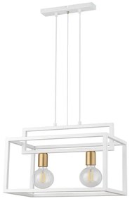 Φωτιστικό Οροφής-Ράγα Vigo 2 32440 26x45x80cm 2xE27 60W White-Gold Sigma Lighting