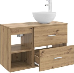 vidaXL Σετ Επίπλων Μπάνιου 2 pcs Artisan Δρυς Επεξεργασμένο Ξύλο