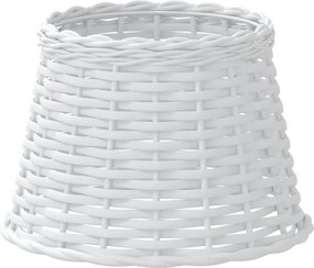 vidaXL Καπέλο Φωτιστικού Λευκό Ø25x17 εκ. από Wicker
