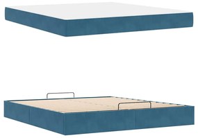 vidaXL Σκελετός Κρεβατιού Άλλο Μπλε 180 x 200 cm Βελούδο