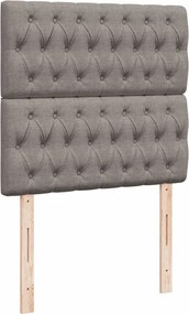 vidaXL Κρεβάτι Boxspring με Στρώμα Taupe 100 x 200 εκ. Υφασμάτινο