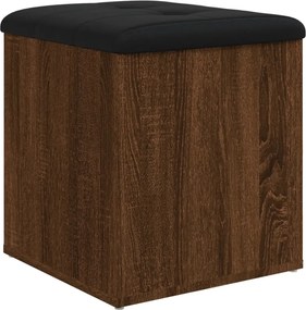 vidaXL Παγκάκι Αποθήκευσης Καφέ Δρυς 42x42x45 εκ. από Επεξ. Ξύλο
