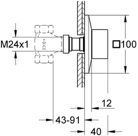 Εξωτερικό μέρος διακόπτη Grohe Allure Brilliant