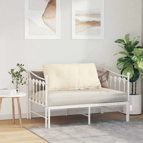 vidaXL Μαξιλάρι Πλάτης Κρεμ 100 x 50 cm Υφασμάτινο Κορντουρά