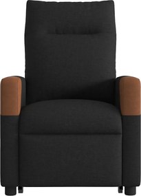 vidaXL Πολυθρόνα Μασάζ Ανακλινόμενη με Ανύψωση Μαύρη Υφασμάτινη